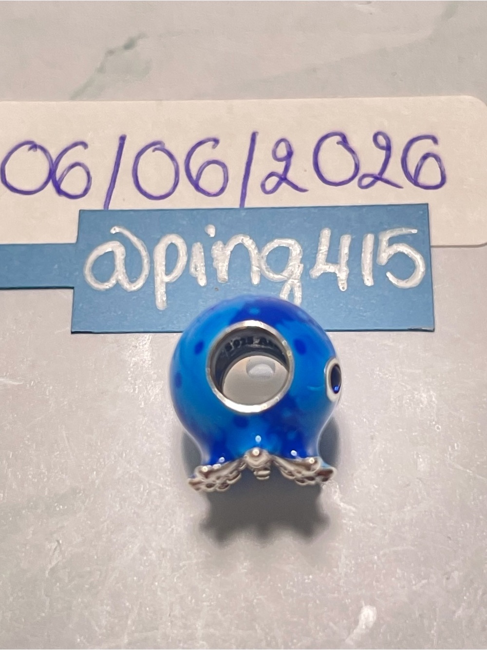 Pandora Ocean Bubbles & Waves Octopus charm - Picture 12 of 14
